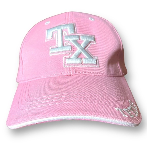 Texas (TX) Women’s Pink Embroidered Adjustable Baseball Cap - OSFM - Picture 1 of 7